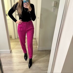 Bright fuchsia flowy pants